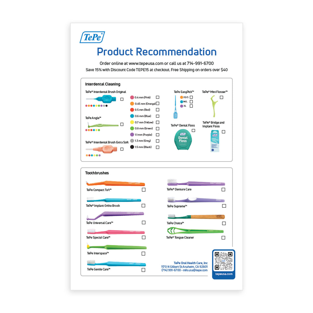 TePe Customized Care Plan